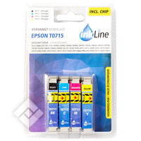 INKLINE EPSON T0715 4 PACK