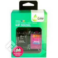 INKLINE HP 302XL 2PACK BL+CL