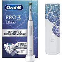 ORAL-B PRO 3500 WHITE +TRAVEL CASE FLORA BLUE