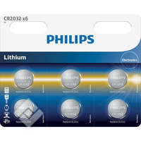 PHILIPS LITHIUM CR2032 X6