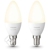 PHILIPS HUE AMPOULE FLAMME - LUMIRE BLANCHE CHAUDE - 2 PICES