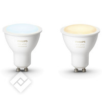 PHILIPS HUE HUE SPOT - LUMIRE BLANCHE FROIDE  CHAUDE - PACK DE 2