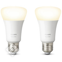 PHILIPS HUE HUE AMPOULE STANDARD - LUMIRE BLANCHE ET CHAUDE - PACK DE 2