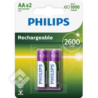 PHILIPS 2600 MAH AA LR06 X2