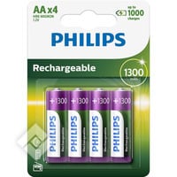 PHILIPS 1300 MAH AA LR06 X4