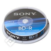 SONY BLU-RAY BD-R 25GB X10