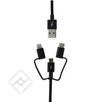 TEMIUM CABLE 3 IN 1 BLACK