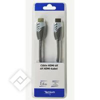 TEMIUM CABLE HDMI 1.5M 2.0 4K