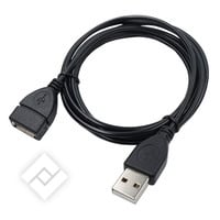 TEMIUM RALLONGE USB TYPE A MLE VERS USB TYPE A FEMELLE 1.8 M