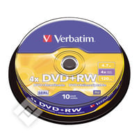 VERBATIM DVD+RW 4,7GB X10 4X