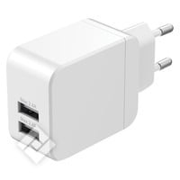 WEFIX DUAL USB CHARGER USB-A 2.4A WHITE