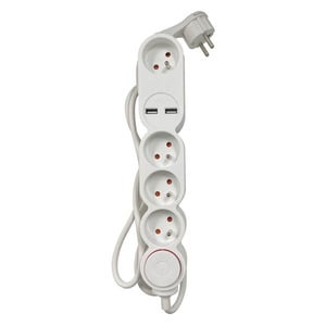 ACCSUP MULTIPLUG X4 +2USB +SW - Verlengkabel of stekkerdoos