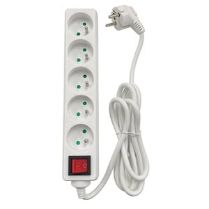 ACCSUP MULTIPLUG X5 1.5M WHITE - Verlengkabel of stekkerdoos