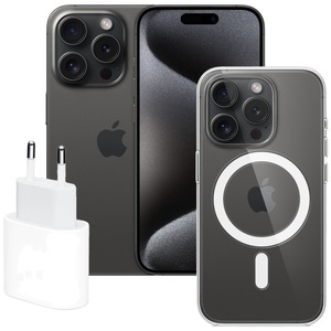 APPLE PACK IPHONE 15 PRO 128GB TITANE NOIR