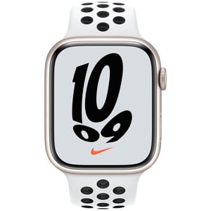 APPLE WATCH NIKE SERIES 7 GPS 45MM STARLIGHT ALU CASE WITH PURE PLATINUM/BLACK NIKE SPORT BAND REGULAR