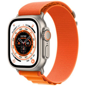 APPLE Watch Ultra GPS + Cellular, 49mm Titanium Case with Orange Alpine Loop -Medium