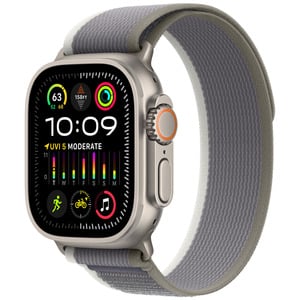 APPLE  Watch Ultra 2 GPS + Cellular, 49mm Titanium Case with Green/Grey Trail Loop - M/L