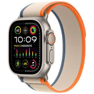 APPLE  Watch Ultra 2 GPS + Cellular, 49mm Titanium Case with Orange/Beige Trail Loop - M/L