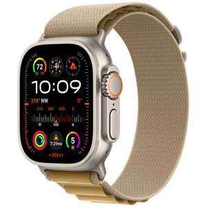 APPLE Watch Ultra 2 GPS + Cellular 49mm Natural Titanium Case with Tan Alpine Loop - Large