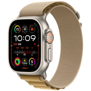 APPLE Watch Ultra 2 GPS + Cellular 49mm Natural Titanium Case with Tan Alpine Loop - Small