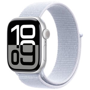 APPLE Watch Series 10 GPS 42mm Silver Aluminium Case with Blue Cloud Sport Loop