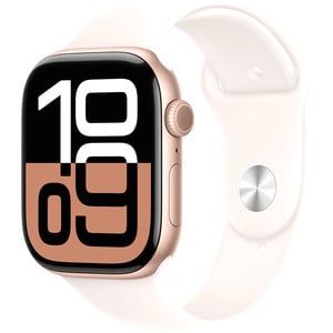 APPLE Watch Series 10 GPS + Cellular 46mm Rose Gold Aluminium Case with Light Blush Sport Band - S/M