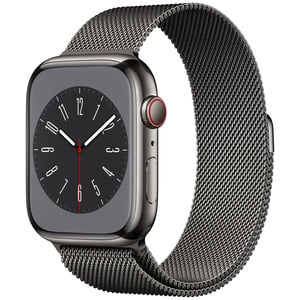 APPLE  Watch Series 8 GPS + Cellular 41mm Graphite Stainless Steel Case with Graphite Milanese Loop