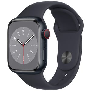 APPLE  Watch Series 8 GPS + Cellular 41mm Midnight Aluminium Case with Midnight Sport Band - Regular