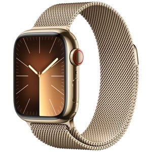 APPLE  Watch Series9 GPS + Cellular 41mm Gold Stainless Steel Case with Gold Milanese Loop