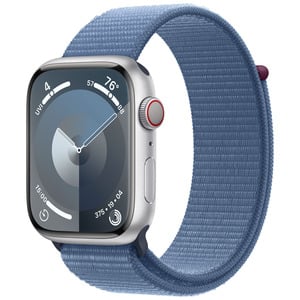 APPLE  Watch Series9 GPS + Cellular 45mm Silver Aluminium Case with Winter Blue Sport Loop