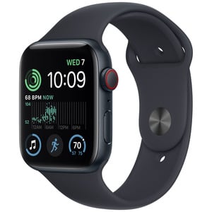 APPLE Watch SE 22 GPS + Cellular 44mm Midnight Aluminium Case with Midnight Sport Band - Regular