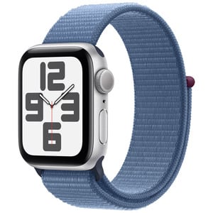 APPLE  Watch SE 2023 GPS 40mm Silver Aluminium Case with Winter Blue Sport Loop