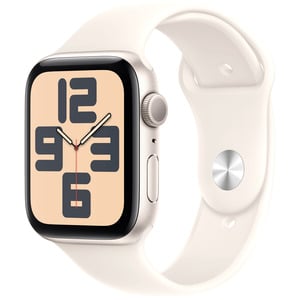 APPLE Watch SE GPS 44mm Starlight Aluminium Case , Bracelet Sport lumire stellaire - M/L