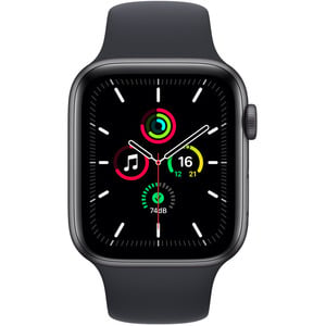 APPLE WATCH SE (2021) GPS 44MM SPACE GREY ALU, BLACK SPORT BAND (MKQ63NF/A)