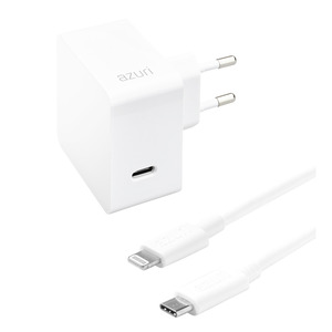 AZURI PD-QC CHARGER 18W USB-C +   USB-C to lightening cable