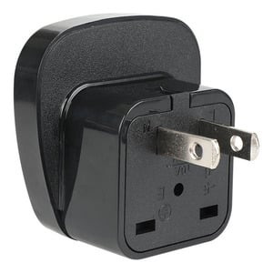 BACK2BUZZ WORLDWIDE TRAVEL ADAPTER TO US/CAN/MEX/JPN BLACK