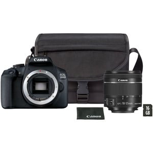 CANON EOS 2000D + EF-S 18-55MM f/3.5-5.6 DC III + BAG SB130 + SD 16GB