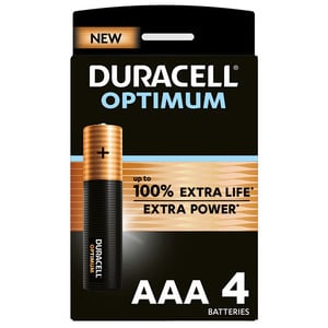 Piles DURACELL OPTIMUM AAA LR03 X4