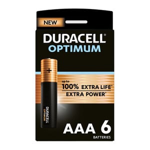 Piles DURACELL OPTIMUM AAA LR03 X6