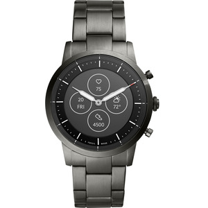 FOSSIL HYBRID HR COLLIDER GREY STAINLESS STEEL FTW7009