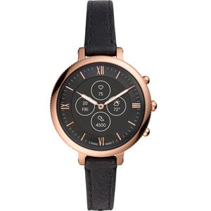 FOSSIL HYBRID HR MONROE BLACK LEATHER FTW7035