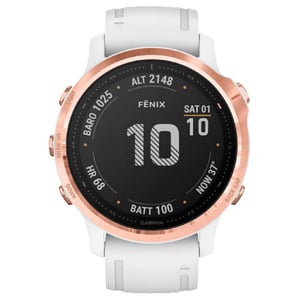 GARMIN FENIX 6S PRO ROSE GOLD, WHITE BAND