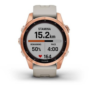 GARMIN Fenix 7S Solar Rose Gold Light Sand Band