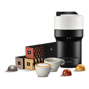 KRUPS Nespresso Vertuo Pop + 30 capsules + 2 cappuccino kopjes