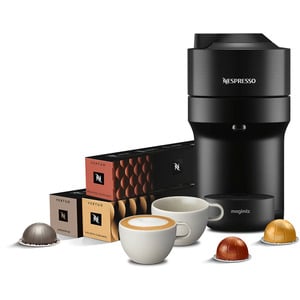 MAGIMIX Nespresso Vertuo Pop + 30 capsules + 2 tasses cappuccino