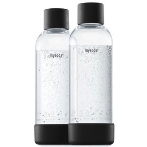 MYSODA 1L Bottle 2 Pack BLACK