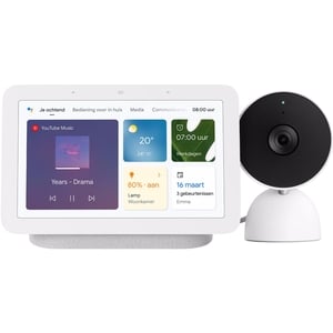 NEST INDOOR CAMERA + HUB CHALK BUNDLE