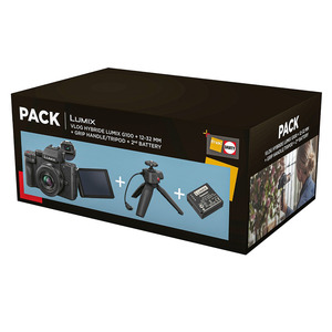 PANASONIC PACK LUMIX G100 NOIR + G12-32MM + POIGNE-TRPIED SHGR1 + 2ME BATTERIE