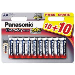 PANASONIC EVERYDAY AA/LR6 10+10FREE