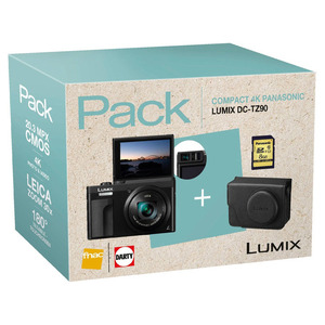 PANASONIC LUMIX DC-TZ90 + CASE + SD 8GB PACK